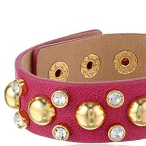 Juicy Couture Cashmere Rose Studded Leather Cuff